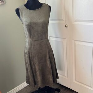 Philosophy Olive Faux Suede Midi Dress